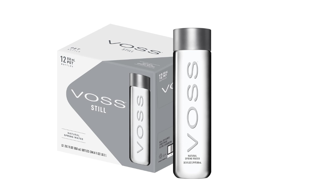 Voss still water glass bottle