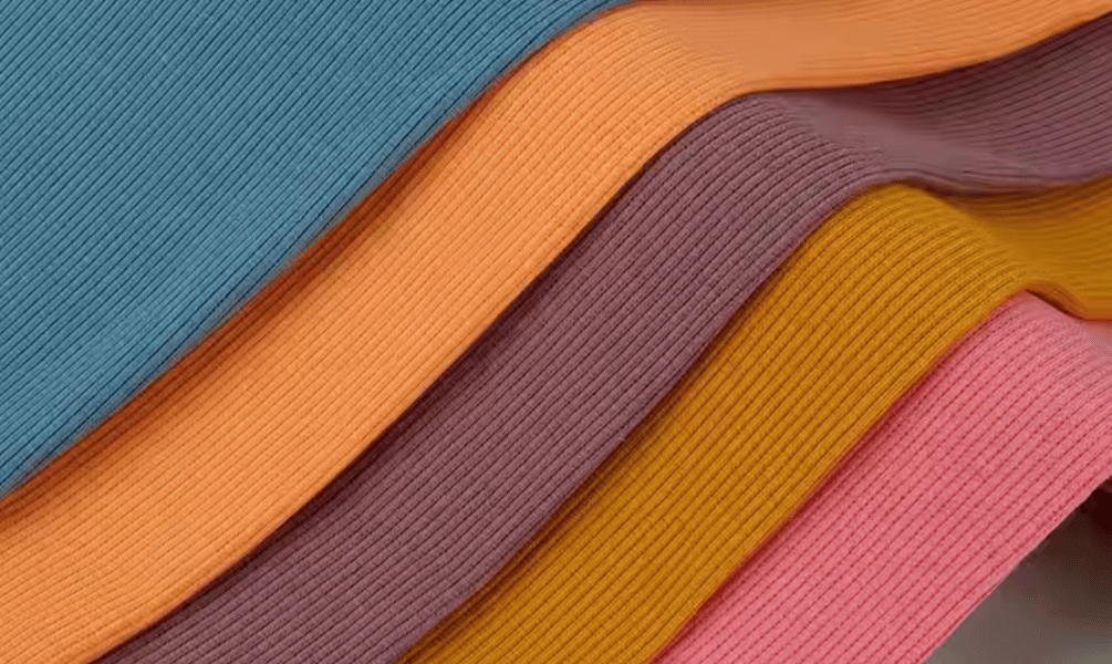 Cotton Spandex Fabric Knit Plain Rib