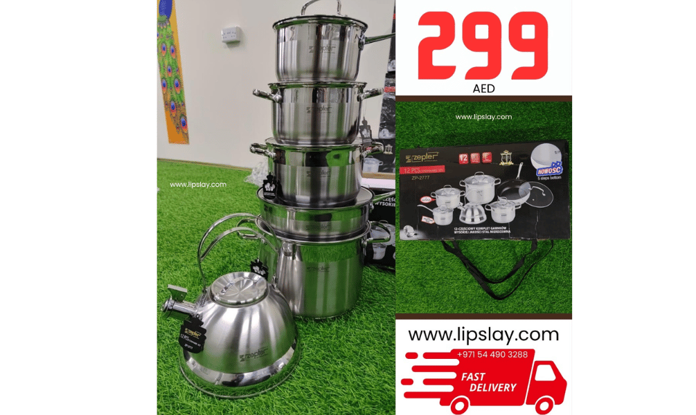 Stainless Steel Cookware Set with Kettle