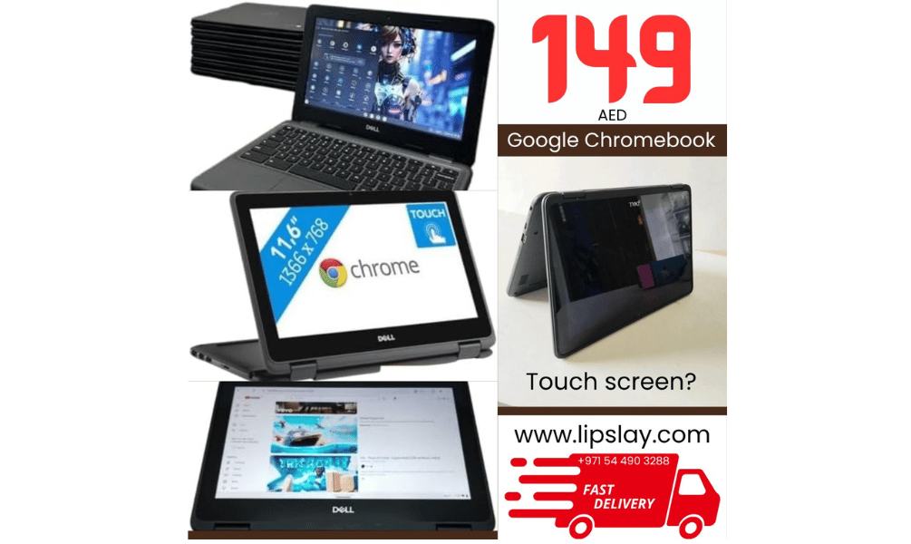 DE-LL Chromebook 3100, 2-in-1 360 * 11.6" Chromebook - (HD 1366x768) Intel Celeron N4020- Dual Core, 4GB RAM 32GB