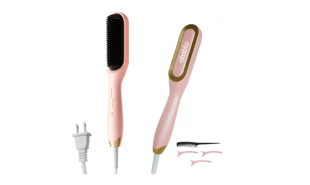 Obabto 2-in-1 Hair Straightening Brush