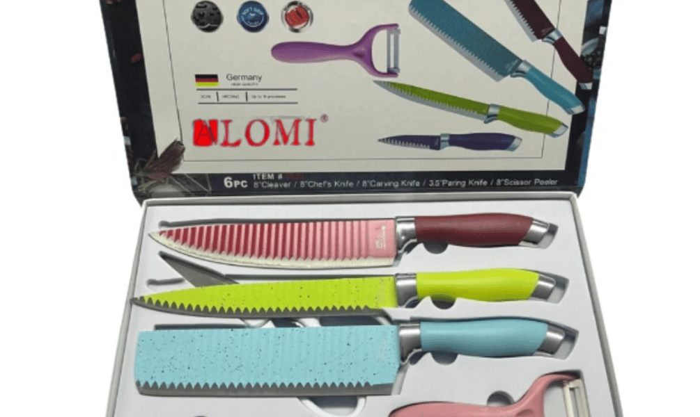 Colorful 6-Piece Stainless Steel Knife Set