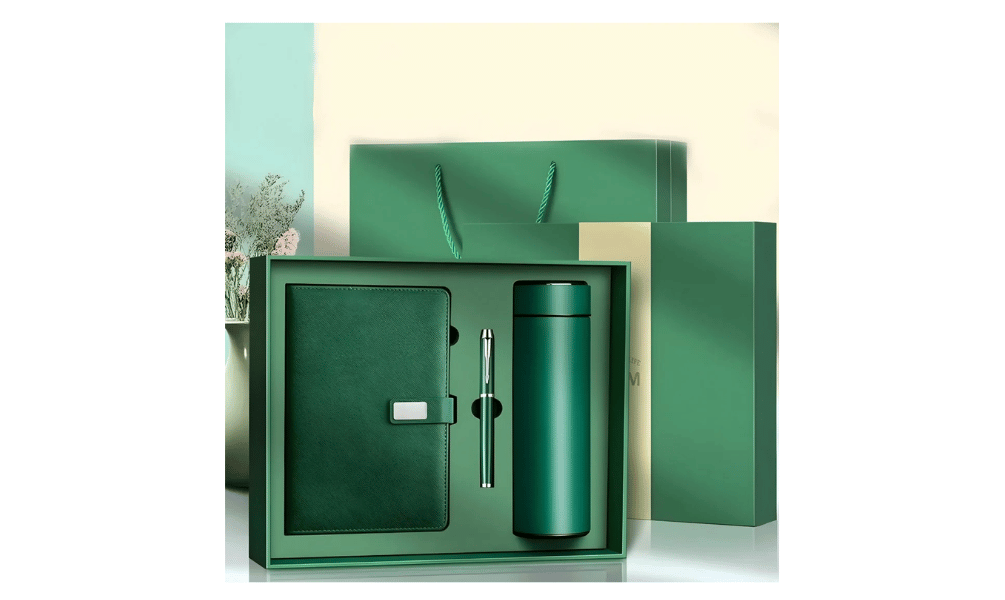 Luxury Corporate Gift Set: Executive Vacuum Bottle, Pen & Notebook Kit